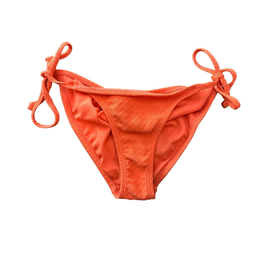OLD NAVY ORANGE TEXTURED SIDE TIE BIKINI BOTTOM